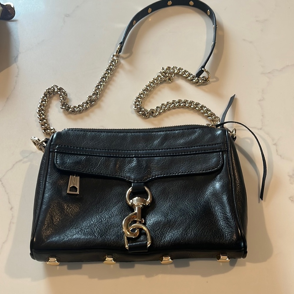 Rebecca Minkoff Mini Mac Black Leather Crossbody